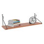 Hanah Home Estantería de Pared Seramoni Nogal Moderna Industrial para Salón, Dormitorio, Despacho, 72x27x20 cm