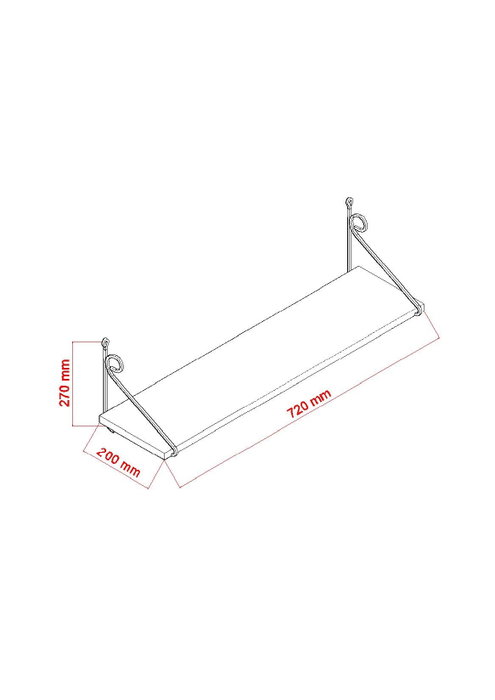 Hanah Home Estantería de Pared Seramoni Nogal Moderna Industrial para Salón, Dormitorio, Despacho, 72x27x20 cm Hanah Home Estantería de Pared Seramoni Nogal Moderna Industrial para Salón, Dormitorio, Despacho, 72x27x20 cm