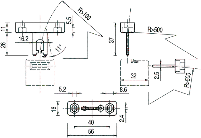 PIZZATO ELETTRICA Llave elástica FS