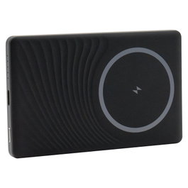 Realpower PB-5000 MAG Bateria Externa 5000 mAh con Carga Inalambrica MagSafe 15 W y Rápida 20 W, Ultra Slim, USB Tipo C, Color Titanio
