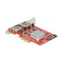DeLOCK Tarjeta de Expansión PCI Express x4 a USB 3.2 Gen 2 (USB 3.1 Gen 2) con 2 Puertos USB Tipo-C y 2 Puertos USB Tipo-A - Dual Channel, 10 Gbps