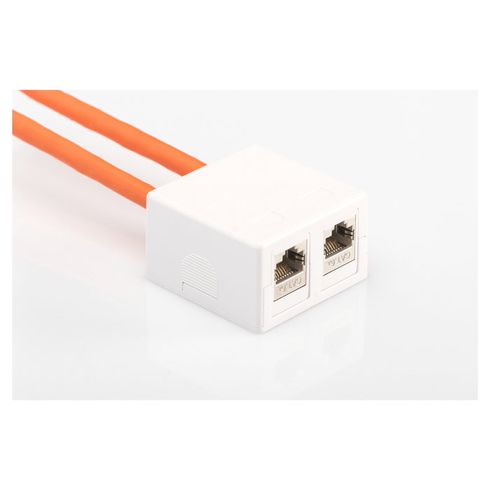 DIGITUS Carcasa para 2 Módulos Keystone, Blanco
