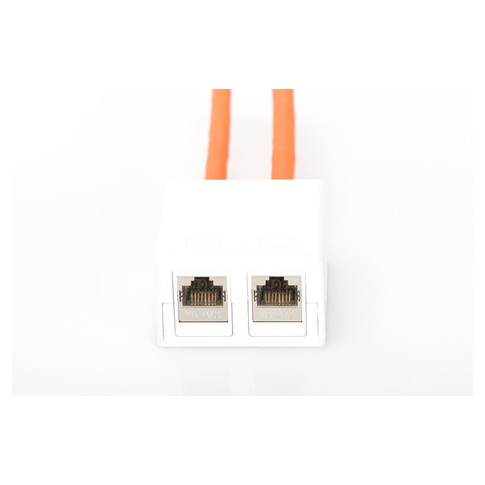 DIGITUS Carcasa para 2 Módulos Keystone, Blanco