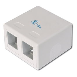 DIGITUS Carcasa para 2 Módulos Keystone, Blanco