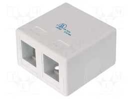 DIGITUS Carcasa para 2 Módulos Keystone, Blanco