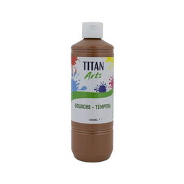 Tempera Titan Arts Creative Escolar 500Ml Marron Claro
