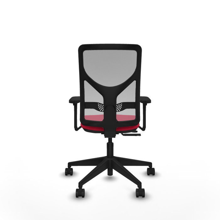 PIQUERAS Y CRESPO Silla de oficina Motilla con mecanismo Sincro/Traslack Rojo y Gris