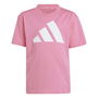 Camiseta de Manga Corta Infantil Adidas Essentials Big Logo Blanco Rosa