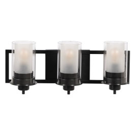 Ixia Aplique de Pared Negro Metal y Cristal 56 x 17 x 21 cm