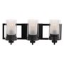 Ixia Aplique de Pared Negro Metal y Cristal 56 x 17 x 21 cm
