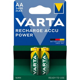 VARTA Batería recargable AA 05716 1,2V 2600 mAh - Pack de 2