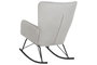 DKD Home Decor Mecedora de Poliéster y Metal Gris