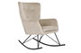 DKD Home Decor Mecedora de Poliéster y Metal Gris