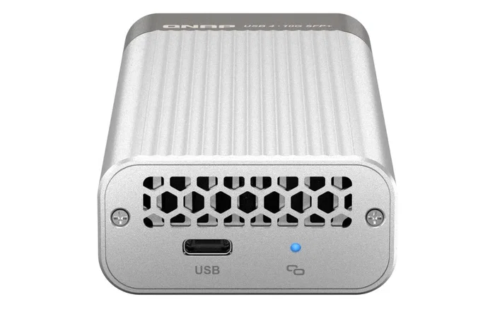 QNAP QNA-UC10G1SF Adaptador de Red USB 4 Type-C a 1 puerto 10GbE SFP+ Plata QNAP QNA-UC10G1SF Adaptador de Red USB 4 Type-C a 1 puerto 10GbE SFP+ Plata