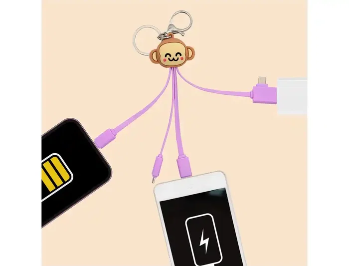 Mr. Wonderful Cable Multiconector 3 en 1 3D con USB-C, Micro USB y Lightning Mr. Wonderful Cable Multiconector 3 en 1 3D con USB-C, Micro USB y Lightning