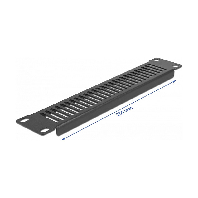 DeLOCK Panel de relleno para gabinete de red de 10 pulgadas con ventilación, 1U, Negro DeLOCK Panel de relleno para gabinete de red de 10 pulgadas con ventilación, 1U, Negro