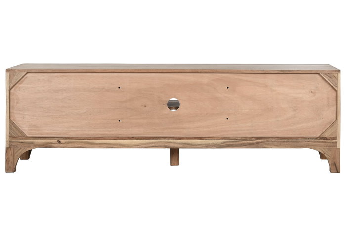 DKD Home Decor Mueble TV Alpino Acacia Marron Claro 160x40x50 cm con 2 Puertas y 1 Estante
