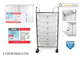 Confortime Cajonera Metal 6 Cajones 66.5 cm (2 Unidades)