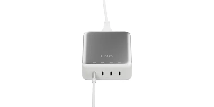 LINQ LQDC240 Cargador de escritorio 4 puertos USB-C PD 3.1 240W GaN2, carga simultánea MacBook Pro/Air, 140W por puerto, diseño aluminio, Universal