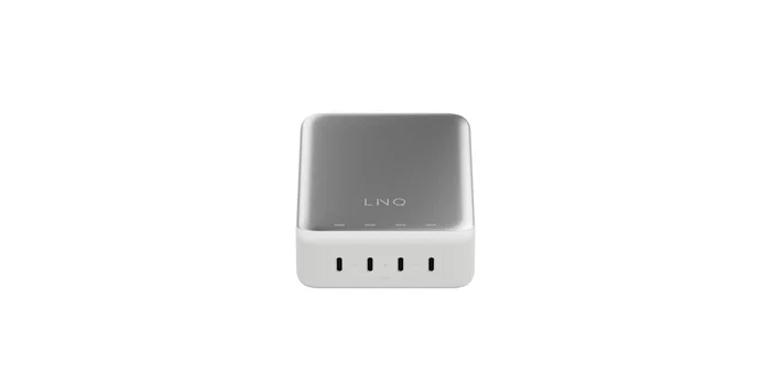 LINQ LQDC240 Cargador de escritorio 4 puertos USB-C PD 3.1 240W GaN2, carga simultánea MacBook Pro/Air, 140W por puerto, diseño aluminio, Universal