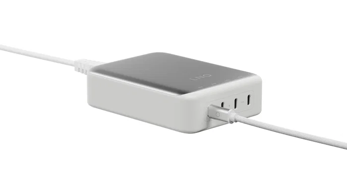 LINQ LQDC240 Cargador de escritorio 4 puertos USB-C PD 3.1 240W GaN2, carga simultánea MacBook Pro/Air, 140W por puerto, diseño aluminio, Universal