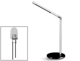 Cep Lámpara de Escritorio LED 4,92W 255lm Brillo Regulable Cabeza Giratoria 360º Gris Metalizado