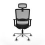 PIQUERAS Y CRESPO Silla de oficina Haches con mecanismo Sincro/Traslack, Negro/Gris