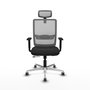 PIQUERAS Y CRESPO Silla de oficina Haches con mecanismo Sincro/Traslack, Negro/Gris