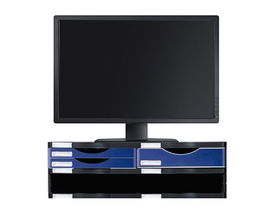 Soporte Monitor Archivo 2000 Con Cajones Azul
