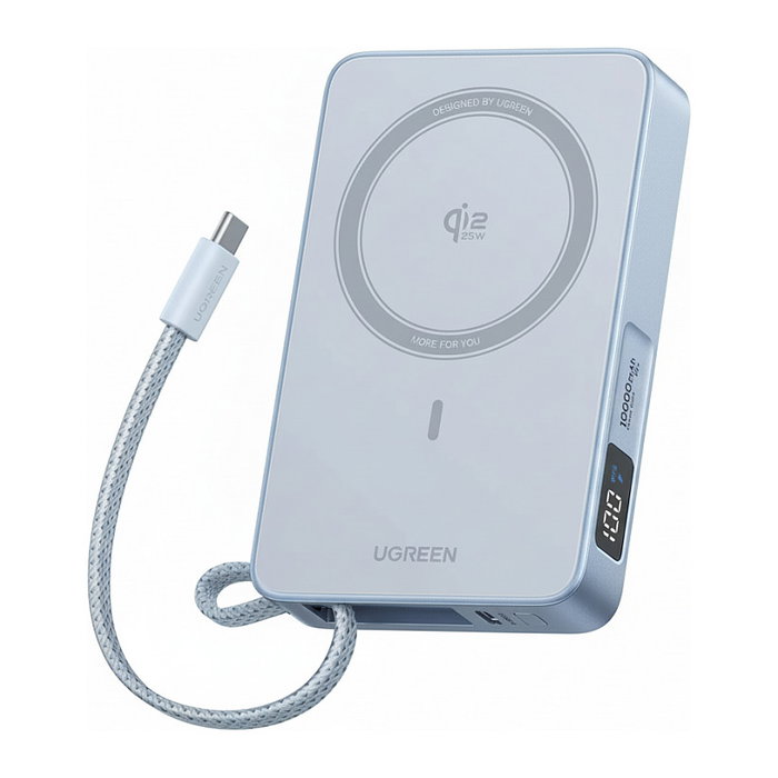 Ugreen Power Bank 10000mAh Magnetic Qi 25W Wireless Blanco Ugreen Power Bank 10000mAh Magnetic Qi 25W Wireless Blanco