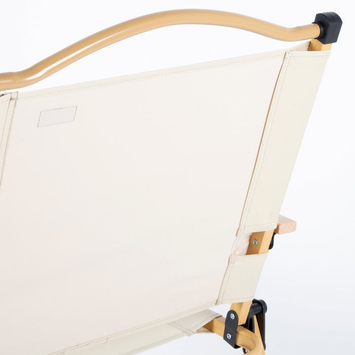 Aktive Silla plegable alta glamping crema aluminio
