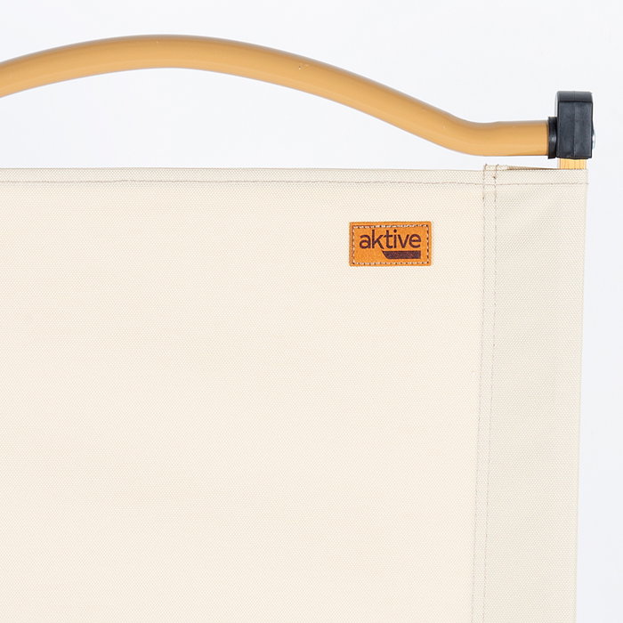 Aktive Silla plegable alta glamping crema aluminio