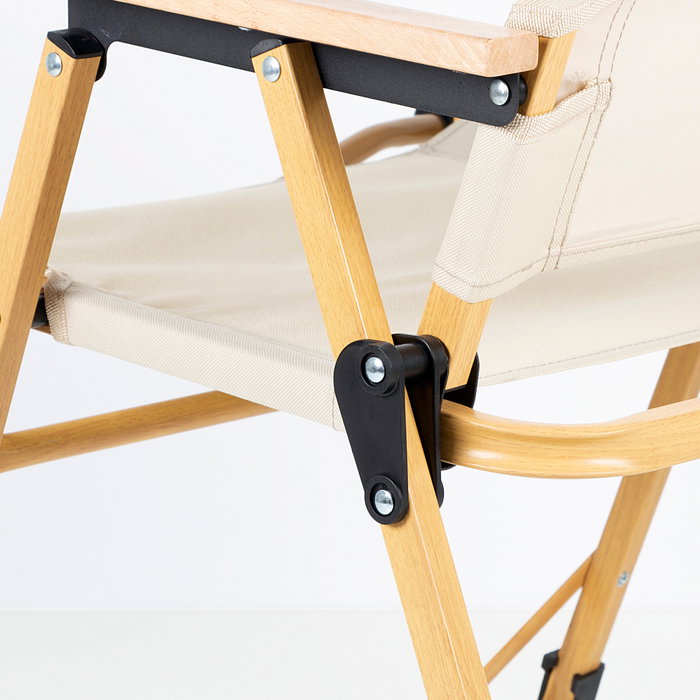 Aktive Silla plegable alta glamping crema aluminio
