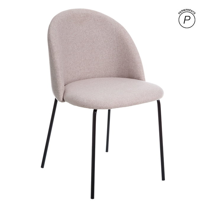 Ixia Silla Moderna Beige Tejido-Metal Ixia Silla Moderna Beige Tejido-Metal