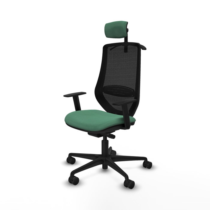 PIQUERAS Y CRESPO Silla de oficina Mardos con mecanismo Sincro/Traslack Verde esmeralda