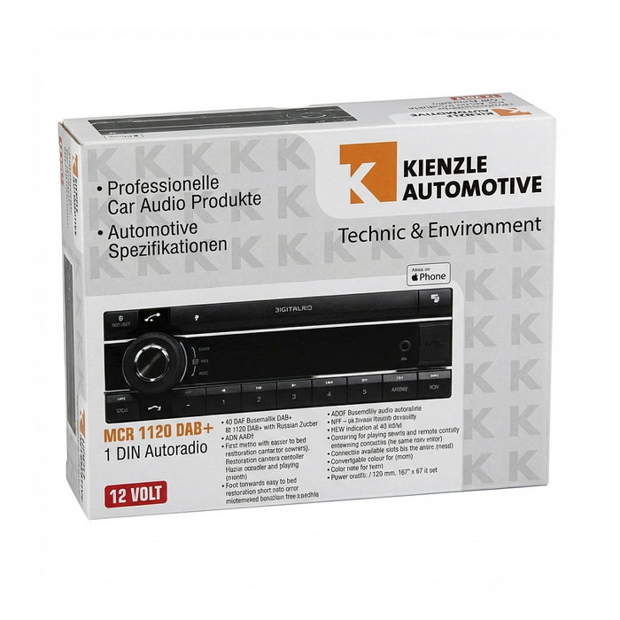 Axion Kienzle MCR 1120 DAB+ USB/AUX/BT Kurzschacht Axion Kienzle MCR 1120 DAB+ USB/AUX/BT Kurzschacht