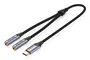 Vention Conversor USB-C Macho a 2x Jack 3.5 mm Hembra BGNHY Gris
