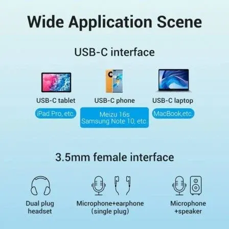Vention BGNHY Cable Conversor USB Tipo-C Macho a 2x Jack 3.5mm Hembra 30cm Gris para Audio y Micrófono