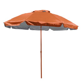 Marbueno Sombrilla Naranja de 140 cm con Estructura de Acero
