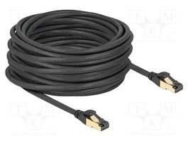DeLOCK Cable de red RJ45 Cat.6A S/FTP negro 15 m con cable Cat.7