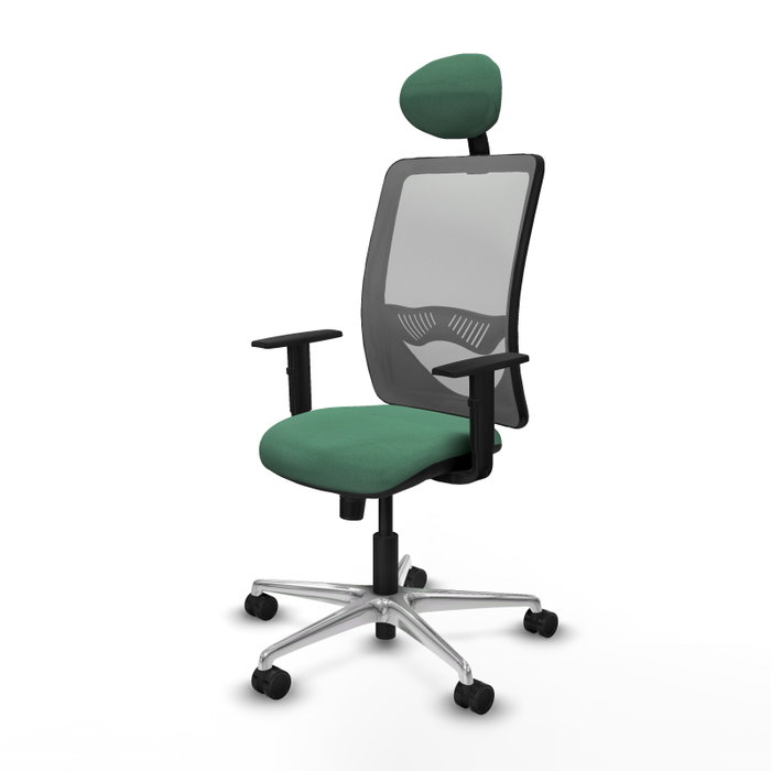 PIQUERAS Y CRESPO Silla de oficina Zulema Verde esmeralda y Gris PIQUERAS Y CRESPO Silla de oficina Zulema Verde esmeralda y Gris