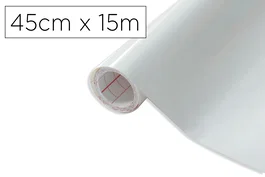 D-c-fix Rollo Adhesivo Decorativo Blanco, 45 cm x 15 m para Manualidades, Bricolaje y Renovación de Muebles, Papel Autoadhesivo Removible y Resistente