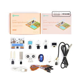 Micro:Bit Kit de Sensores IoT:bit para Agricultura Inteligente - Proyectos STEM con WiFi, PIR, DHT11, Sensor Suelo, OLED, 180° y Guía