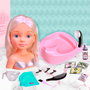 Famosa Nancy NACB3000 Busto Peluquería Rubia, Lava y Peina su Cabello con Accesorios, Muñeca para Niñas +3 Años