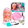 Famosa Nancy NACB3000 Busto Peluquería Rubia, Lava y Peina su Cabello con Accesorios, Muñeca para Niñas +3 Años