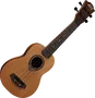 LAG Ukelele Tiki Uku Soprano Sapele Barniz Satinado Funda Incluida