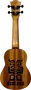 LAG Ukelele Tiki Uku Soprano Sapele Barniz Satinado Funda Incluida