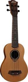 LAG Ukelele Tiki Uku Soprano Sapele Barniz Satinado Funda Incluida