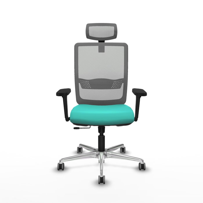 PIQUERAS Y CRESPO Silla de oficina Haches con mecanismo Sincro/Traslack Turquesa y Gris PIQUERAS Y CRESPO Silla de oficina Haches con mecanismo Sincro/Traslack Turquesa y Gris