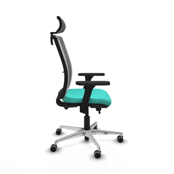 PIQUERAS Y CRESPO Silla de oficina Haches con mecanismo Sincro/Traslack Turquesa y Gris PIQUERAS Y CRESPO Silla de oficina Haches con mecanismo Sincro/Traslack Turquesa y Gris